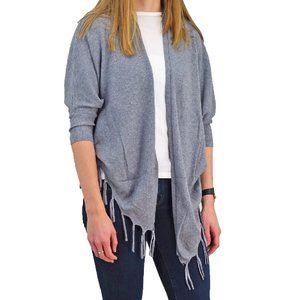 🎁 ROFFE ACCESSORIES Open Fringe Knit In Grey